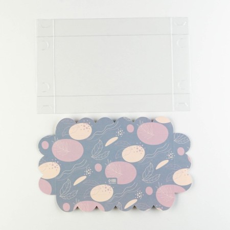 Cookie box, confectionery packaging with PVC lid, “abstraction”, 10.5 x 21 x 3 cm-5