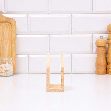 Bon Appetit napkin, 10 x 5 x 10.5, wood, light-4