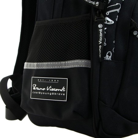School backpack Bruno VisConti, 40 x 30 x 19 cm, ergonomic back, "Sport Pattern. Skate"-8