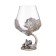 Cognac glass "Hunting for a boar", 550 ml, bronze