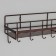 Household shelf with hooks of a share, 40.4 × 13.3 × 12.5 cm, brown color