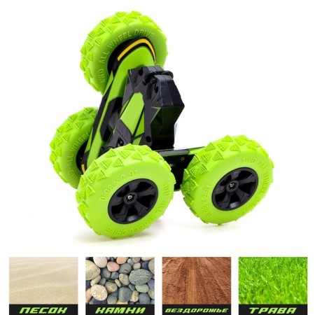 Radio-controlled car-controlled “Tricky” car, works on the battery, the color is green-4