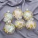 Set of balls plastic D -8 cm, 6 pcs "Ice - tinsel" transparent