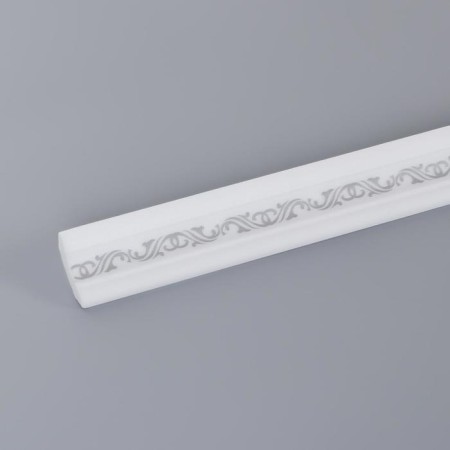 Ceiling skirting board C06/30 "Alma" silver, 30x30x2000