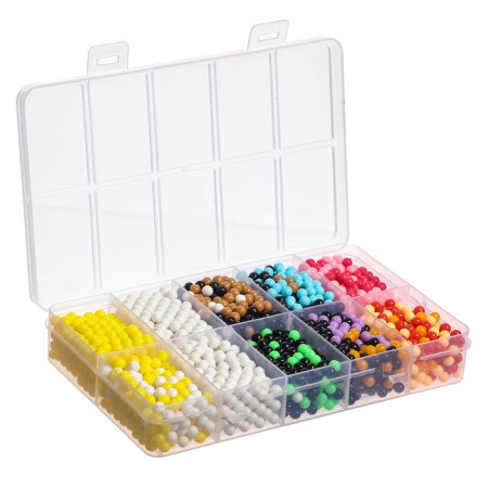 Aquamosaic in a container, 2500 balls, 10 stencils, 2 basics-2