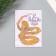 A postcard with the seeds "grow itself" "Happy New Year!" Snake 5*7cm