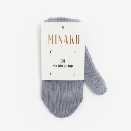 Mitten children's single -layer minku "plain", col. dark gray, rr 14 (4-5 years)-3