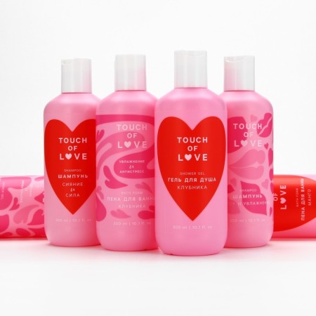 Shower gel Just Love, 300 ml, strawberry aroma, pure happiness-12
