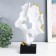 Souvenir Polystone Bust "couple - passion. Flowers" White with gold 6.5x18.5x30.5 cm