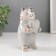 Souvenir Ceramics "Gray cat with heart in peas" 8.2x7.8x15 cm