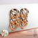 Earrings "chain" flat links, color gold