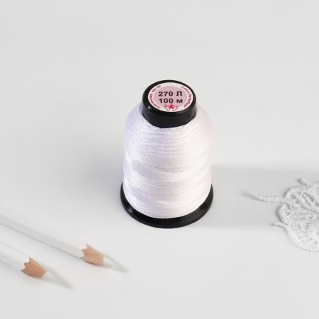 Shoe threads, 270l, 100 m, white color-2