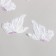 Decor for creativity Textile embroidery "Flight of butterflies" White 7.2x5 cm