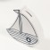 Piggy bank Ceramics "Shipyard" White 20x5.2x19.5 cm