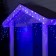 Garland "fringe" 4 × 0.6 m, IP44, transparent thread, 180 LED, glow blue, white flicker, 220 V