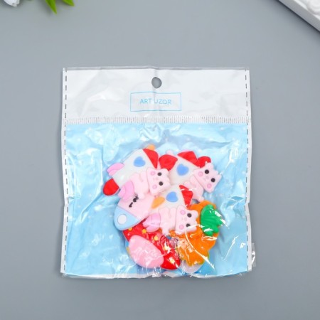 Decor for creativity rubber "Cosmos" set of 12 pcs mix 3.3x2.5 cm-3