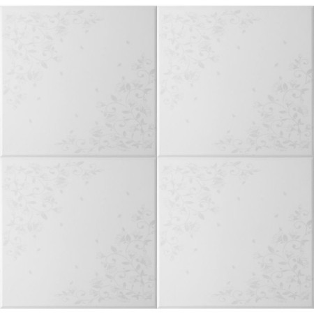 Ceiling plate "Flower pattern", silver color-1