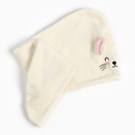A tile for drying the hair Ethel "Cute", milk color, 65x25 cm, 100% p/e-4
