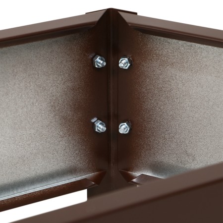 The flowerbed is galvanized "trapezoid", d = 100 cm, h = 15 cm, brown, Greengo-11