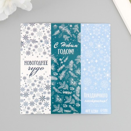 Stick Paper "Snowflakes" 3x9 cm sheet 10x10 cm
