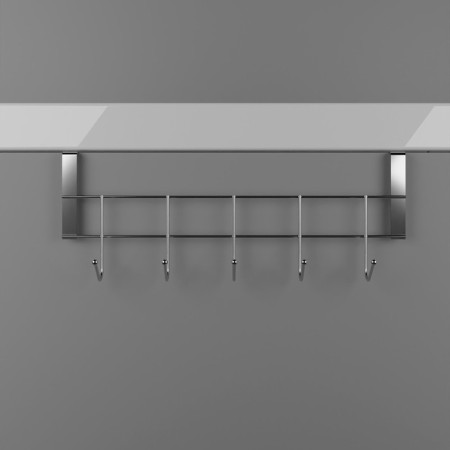 A hanger on a door 2 cm thick, shame "shine", 5 hooks, 24.5 × 10 × 6 cm, color chromium-5