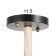 Chandelier 1087/3BK 40W E27 Black-light wood 52x52x28 cm Bayerlux