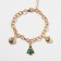 Bracelet "Christmas tree" with hearts, colored in gold