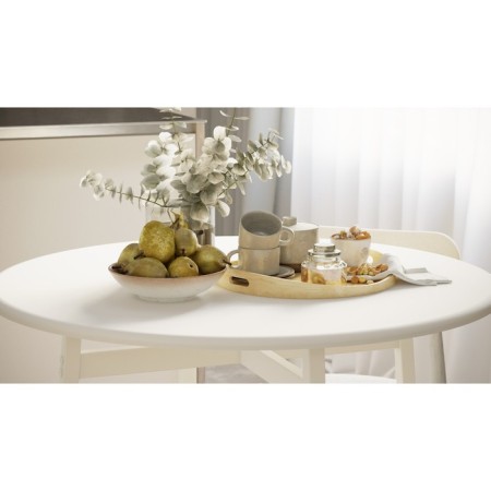 Dining table "Medison", 800 × 800 × 720 mm, support metal, white color-1