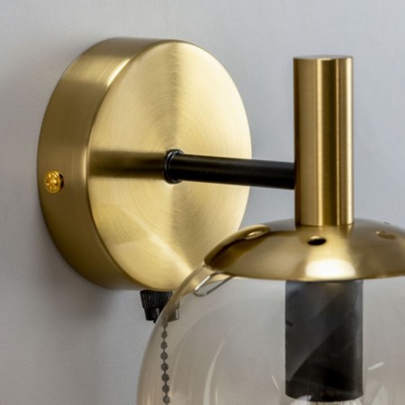 Sconces Citilux "Charlize" CL143413, 13x20.5 cm, 1x40W, E14, brown color-15
