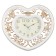 Wall clock, series: interior, "heart", discrete move, 1AA, D-25.5 cm, 55 x 48 cm