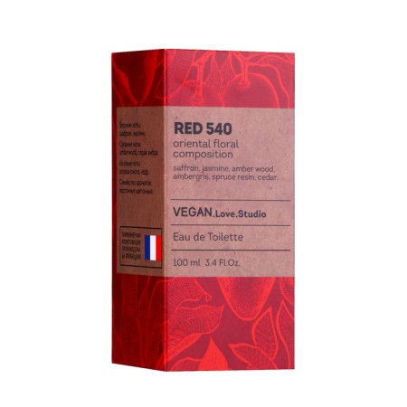 Women's toilet water Vegan Love Studio Red 540 (based on Baccarat Rouge 540), 100 ml-3
