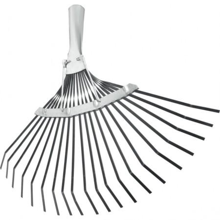 Fan, wire, 20 teeth, steel, wooden stalk-1