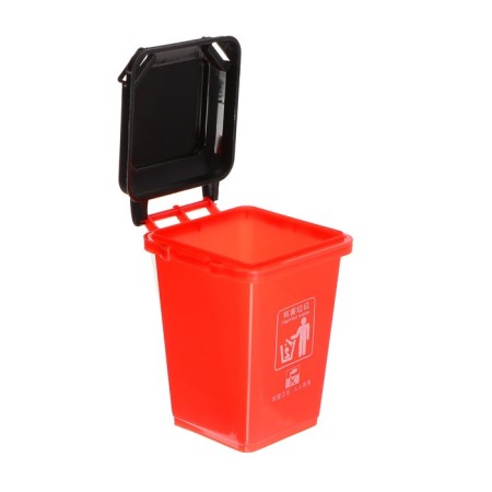 Container for small garbage, 8.5 × 9.6 × 11 cm, red