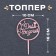 Topper "Happy Birthday", with rhinestones, color pink gold