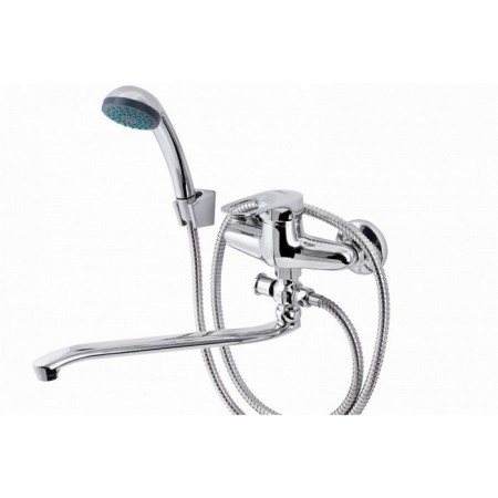 FAUZT FZS-614-117 bathtub mixer, single-legged, pour 340 mm, watering can, chrome
