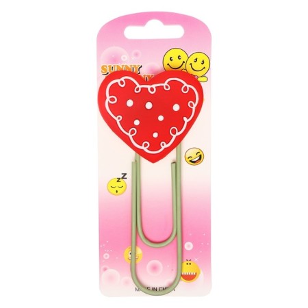 The bookmark is large, 11 cm "heart", mix-6