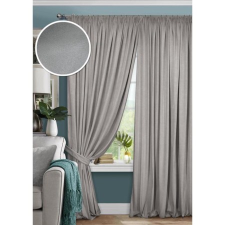 Set of curtains on braid Pudra, size 400x270 cm-1