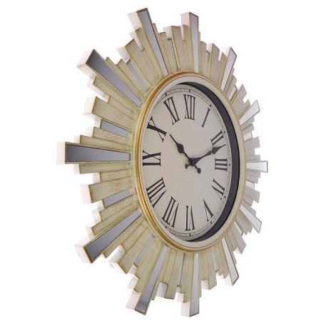 Wall clock, series: interior, "rays of the sun", d-58 cm, white-1