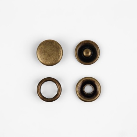 Shirt button, closed, d = 9.5 mm, antique color-1