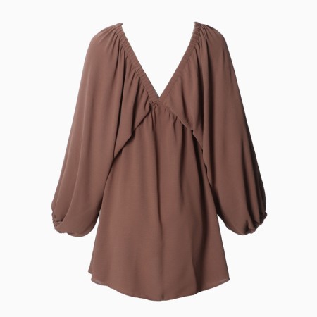 Women's dress MIST with a deep neckline river. 44, brown-10