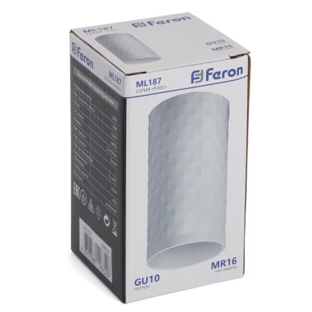 Ceiling light Feron ML187, IP20, GU10, 35 W, 55x55x100 mm, white color-3