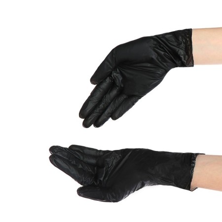 Vinyl vinyl gloves, size S, black, 50 pairs-3