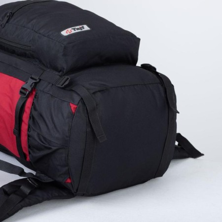 Tourist backpack, TAIF, 90 liters, cord department, outer pocket, 2 side nets, black color-2