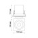 LED LED LANZA, 12 W, 3000K, LED, white color, D = 95mm