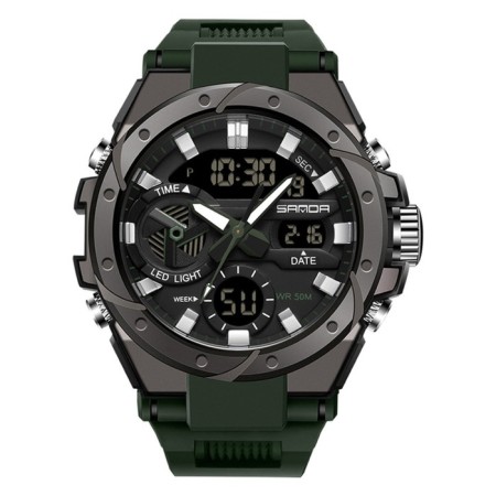 Electronic watches, d-5.3 cm, alarm clock, calendar, backlight, silicone strap