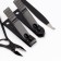 Manicure set, 12 items, in a case, black