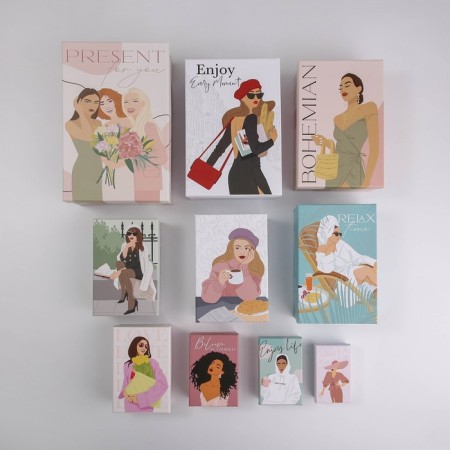 Set of boxes 10 in 1, gift packaging, “Girl”, 12 x 7 x 4 - 32.5 x 20 x 12.5 cm-4