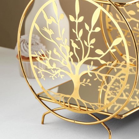 Dessers stand 2-tier Tree, 28 × 19 × 27 cm, golden color of gold-2