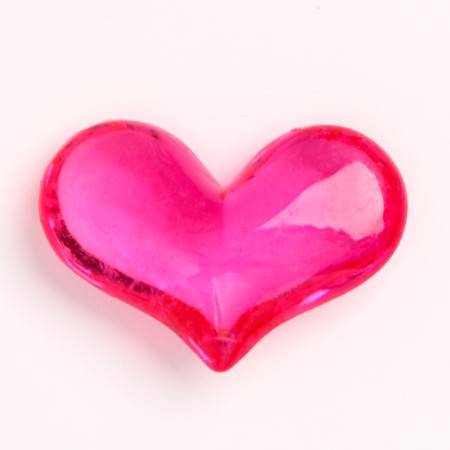 Plastic decorative hearts, set 25 pcs., Size 1 pc. - 3 × 3.5 cm, color mix-5