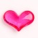 Plastic decorative hearts, set 25 pcs., Size 1 pc. - 3 × 3.5 cm, color mix
